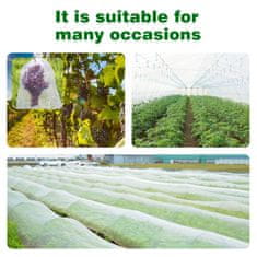 Nikcorp Zaštitna mreža za biljke protiv insekata i ptica, 2,5x3m, gusta vrtna mreža za voće i povrće, prozračna, bijela