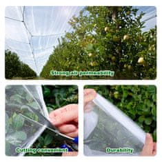 Nikcorp Zaštitna mreža za biljke protiv insekata i ptica, 2,5x3m, gusta vrtna mreža za voće i povrće, prozračna, bijela