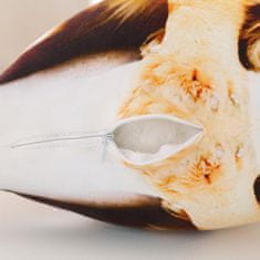 Nikcorp Jastuk u obliku psa 50 cm, realističan 3D ispis, mekani plišani ukrasni jastuk za kauč i krevet, smeđi