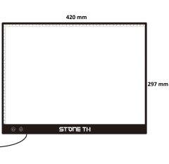 Nikcorp LED svjetleća ploča za crtanje A3, ultra tanka 4mm s 3 razine svjetline, USB podloga za precizno skiciranje i kopiranje