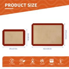 Nikcorp Set 3 silikonske podloge za pečenje, višekratna upotreba bez ulja, neljepljiva površina, bez BPA, 2x 29,5x42cm i 1x 29x21cm