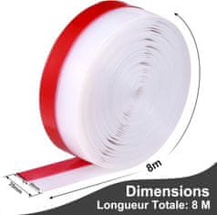 Nikcorp Samoljepljiva brtva za vrata i prozore, silikonska traka za izolaciju od buke, propuha i prašine, prozirna 3,5 cm x 8 m