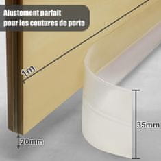 Nikcorp Samoljepljiva brtva za vrata i prozore, silikonska traka za izolaciju od buke, propuha i prašine, prozirna 3,5 cm x 8 m