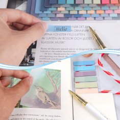 Nikcorp Samoljepljivi listići 1400 komada za organizaciju, prozirni PET markeri za knjige i bilješke, vodootporni, višebojni