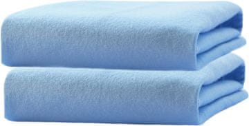 Nikcorp Zaštitna podloga za krevet, periva i vodootporna, set 2 kom, prozračna i mekana, za inkontinenciju, djecu i odrasle, plavo-bijela, 90x70 cm