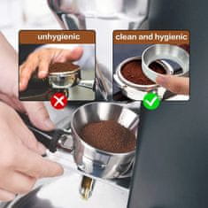 Nikcorp Aluminijski lijevak za kavu za precizno doziranje, prsten za portafilter protiv rasipanja, dodatak za espresso aparat, 58 mm