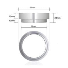 Nikcorp Aluminijski lijevak za kavu za precizno doziranje, prsten za portafilter protiv rasipanja, dodatak za espresso aparat, 58 mm