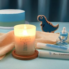 Nikcorp Naljepnice za svijeće za krštenje, vodootporne dekorativne folije za personalizaciju, set 4 lista, 29x19 cm, višebojne