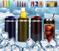 Nikcorp Termo šalica 4u1 za kavu i pivo, idealan poklon za muža, s natpisom, nehrđajući čelik, 480ml crna