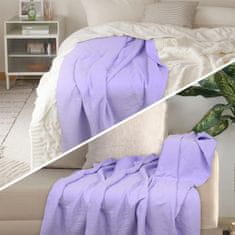 Nikcorp Deka za bebe, hipoalergenska, 4-slojna, od pamučnog muslina, za novorođenčad, za krevetić i kolica, ljubičasta, 119x119 cm