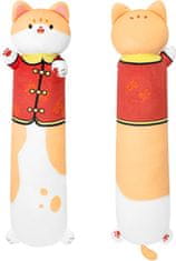 Nikcorp Plišani jastuk u obliku mačke, super mekani za spavanje i opuštanje, dekoracija za dječju sobu, idealan poklon, narančasti 50 cm