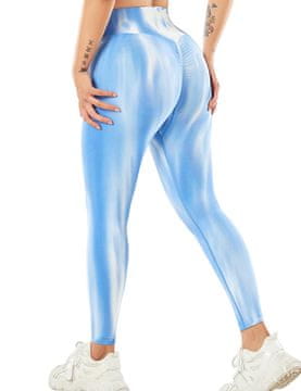 Nikcorp Ženske tajice za vježbanje s visokim strukom, bešavne, push up efekt, prozračne, plave, L