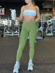 Nikcorp Ženske sportske tajice s visokim strukom za vježbanje, bešavne push up scrunch za oblikovanje, teretanu i jogu, zelene L