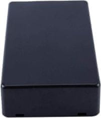 Nikcorp Set vodootpornih kutija 5 komada, izdržljive plastične posude za pohranu i transport opreme, crne, 10 x 6 x 2.5 cm