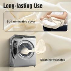 Nikcorp Trudnički jastuk za spavanje na boku, dvostruki klin za potporu trbuhu i leđima, višenamjenski, mikrofibra, bijeli