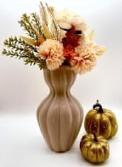 Nikcorp Keramička vaza u nordijskom stilu, elegantna dekoracija za dom, minimalistički dizajn za suho cvijeće, bež, 25x10x10 cm