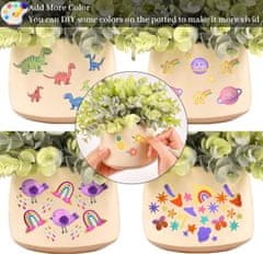 Nikcorp Umjetna biljka u tegli s naočalama, realističan izgled bez održavanja, dekoracija za dom i ured, bijela keramika, 20x20 cm