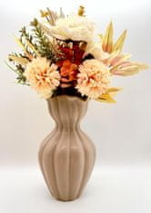 Nikcorp Keramička vaza u nordijskom stilu, elegantna dekoracija za dom, minimalistički dizajn za suho cvijeće, bež, 25x10x10 cm