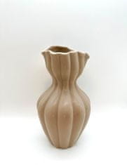 Nikcorp Keramička vaza u nordijskom stilu, elegantna dekoracija za dom, minimalistički dizajn za suho cvijeće, bež, 25x10x10 cm