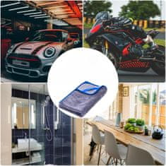 Nikcorp Krpa od mikrofibre za auto i motor, super upijajuća za sušenje bez tragova, poliranje laka i čišćenje stakla, siva 50x60 cm