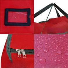 Nikcorp Torba za pohranu božićnog drvca, zaštita od prašine i vlage, Oxford 600D tkanina, dvostruki patentni zatvarač, crvena 83x13x34 cm