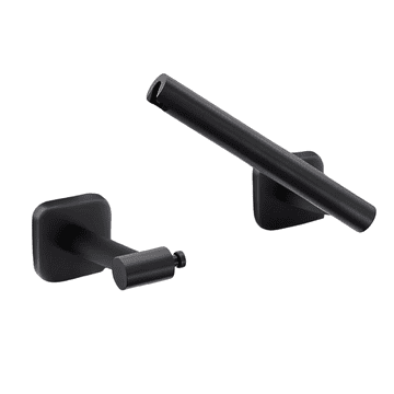 Nikcorp Držač toaletnog papira set 2 kom, zidni, nehrđajući čelik, jednostavna montaža, moderan dizajn, crni, 20x9 cm