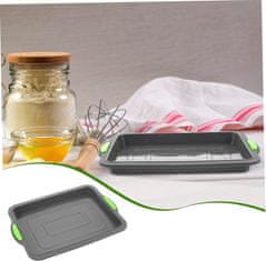 Nikcorp Set 2x silikonska podloga za pečenje, neljepljiva prostirka za pećnicu, višekratna, za kruh, kolače i tijesto, siva, 35x25 cm