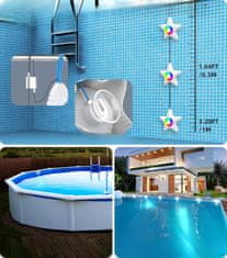 Nikcorp LED svjetlo za bazen, višebojno, upravljanje aplikacijom, s timerom i glazbenom sinkronizacijom, podvodna lampa, bijela