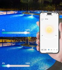 Nikcorp LED svjetlo za bazen, višebojno, upravljanje aplikacijom, s timerom i glazbenom sinkronizacijom, podvodna lampa, bijela