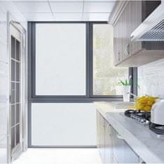 Nikcorp Samoljepljiva folija za prozore za privatnost i zaštitu, statična bez ljepila, Anti-UV zaštita, mat bijela 44,5x200 cm