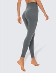 Nikcorp Ženske sportske tajice s visokim strukom za vježbanje, rastezljive i udobne za jogu, fitness, trčanje, sive, XL