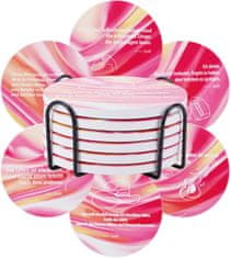 Nikcorp Keramički podmetači za čaše i šalice, set 6 kom, zaštita namještaja od topline i mrlja, s motivom Taylor Swift, rozi, 10,5 cm