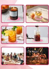 Nikcorp Keramički podmetači za čaše i šalice, set 6 kom, zaštita namještaja od topline i mrlja, s motivom Taylor Swift, rozi, 10,5 cm