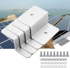 Nikcorp Set za montažu solarnih panela, 16 komada, Z nosači za krov kampera, broda, vikendice, jednostavna i brza instalacija