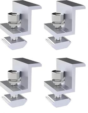 Nikcorp Aluminijske stezaljke za solarne panele, 4 kom, za sigurno pričvršćivanje, podesivi nosači za fotonaponske module, 30 mm