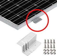 Nikcorp Set za montažu solarnih panela, 16 komada, Z nosači za krov kampera, broda, vikendice, jednostavna i brza instalacija