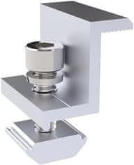 Nikcorp Aluminijske stezaljke za solarne panele, 4 kom, za sigurno pričvršćivanje, podesivi nosači za fotonaponske module, 30 mm