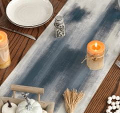 Nikcorp Plava stolna staza za 2-4 osobe, izdržljivi ukrasni nadstolnjak za kuhinju i blagovaonicu, periv u perilici, plava, 40x140 cm