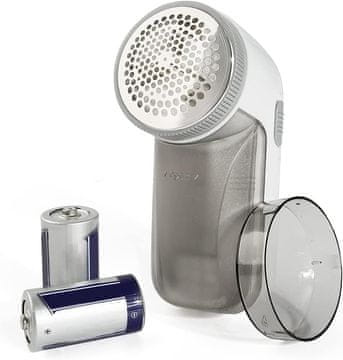 Nikcorp Električni aparat za uklanjanje mucica, prijenosni brijač za odjeću, veste i tkanine, na baterije, za brzo uklanjanje vlakana, bijeli, 13x6 cm