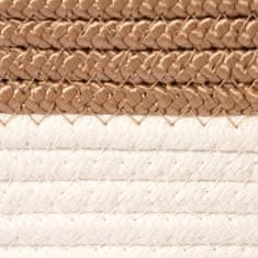 Nikcorp Pamučna košara za pohranu, okrugla, za organizaciju sitnica, kozmetike i dodataka, mekana i elegantna, bijela boja