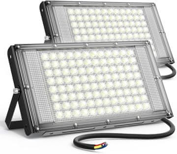 Nikcorp LED reflektor 40W set 2 kom, ultra jaka vanjska rasvjeta 4100lm, vodootporan IP66 za dvorište i fasadu, hladno bijeli 6000K