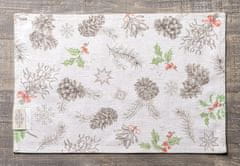 Nikcorp Božićni podmetači za stol, set 4 komada, 100% pamuk, perivi u perilici, dekorativni za blagdane i svečane prigode, 33x48 cm