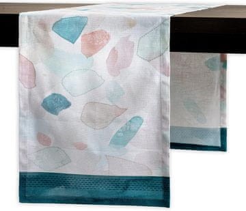 Nikcorp Stolna staza 100% pamuk, dekorativna za blagovaonski stol, akvarel uzorak, periva u perilici, višebojna, 183x37 cm