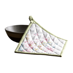 Nikcorp Kuhinjska rukavica za pečenje, otporna na toplinu, s pamučnom krpom, za sigurno vađenje vrućeg posuđa iz pećnice, bijela