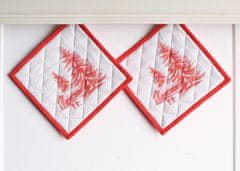 Nikcorp Kuhinjske rukavice za lonce, set 2 kom, 100% pamuk, perive u perilici, za kuhanje i pečenje, Winter Jouy, 20x20 cm