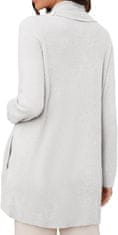 Nikcorp Ženski dugi kardigan mekan i topao, pletena vesta s džepovima za jesen i zimu, udoban materijal, sivi, veličina XL