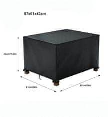 Nikcorp Vodootporna navlaka za vrtni namještaj 87x61x43 cm, Oxford 600D tkanina s PVC premazom, cjelogodišnja zaštita od kiše i UV zraka