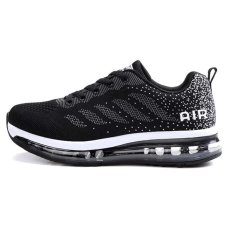 Nikcorp Sportske tenisice sa zračnim jastukom za trčanje, prozračne i udobne, unisex, za fitness i teretanu, crne, 35 EU