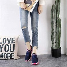 Nikcorp Sportske tenisice sa zračnim jastukom za trčanje, prozračne i udobne za teretanu i jogging, unisex, roze, 41 EU