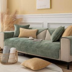 Nikcorp Jastučnica vodootporna 45x45 cm, protuklizna plišana navlaka za jastuk, mekana i periva u perilici, zelena